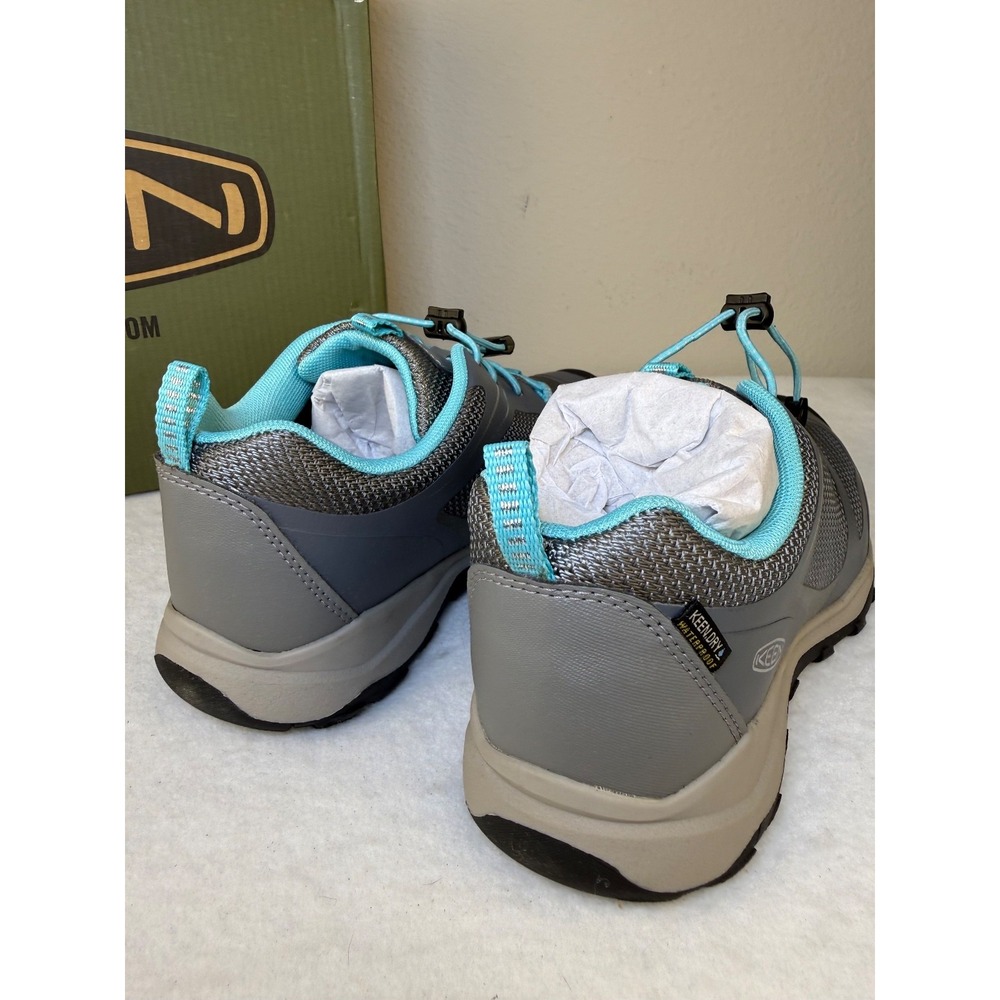 KEEN Wanduro Low WP Youth Hiking Shoes Steel Grey Ipanema‎ Size 4 NWT Waterproof - Picture 3 of 8